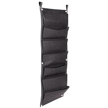 Vertical Grow Bag 7 textilné kvetináče na stenu čierna